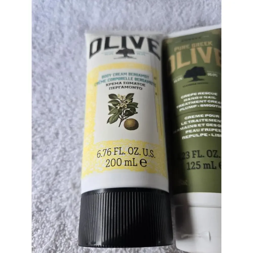 KORRES PURE GREEK OLIVE BODY CREAM & SHOWER GEL 4 PIECE